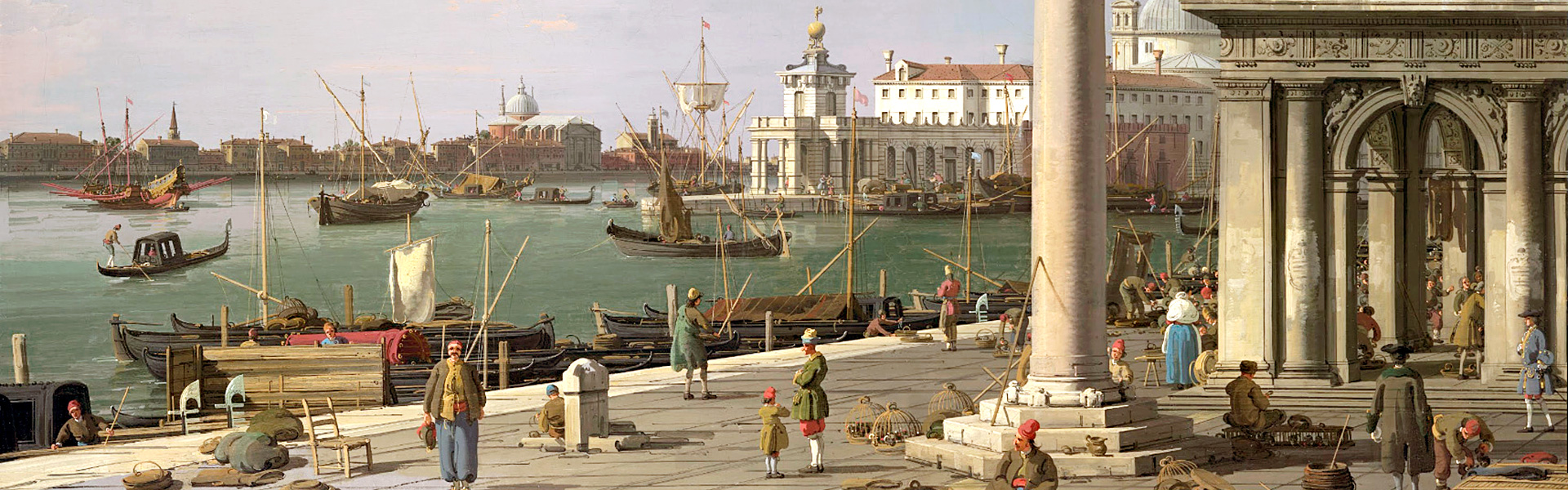 La Piazzetta desde la Dogana — Canaletto