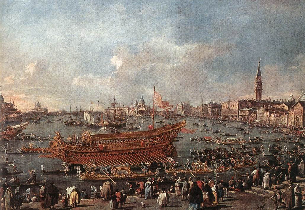 El Doge sobre el Bucintoro cerca de la Riva di Sant'Elena — Francesco Guardi