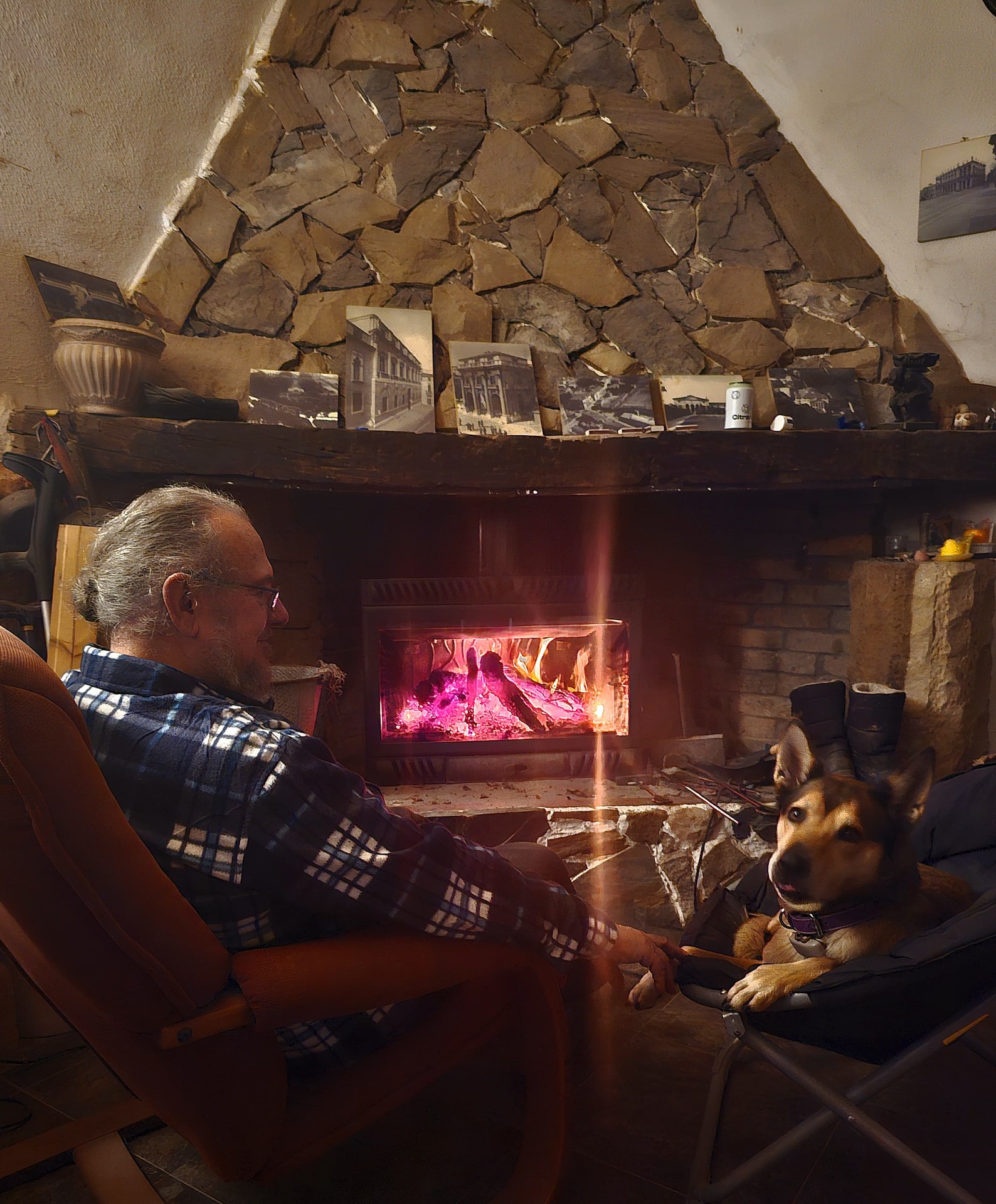 En casa, junto a imágenes de la Serenissima