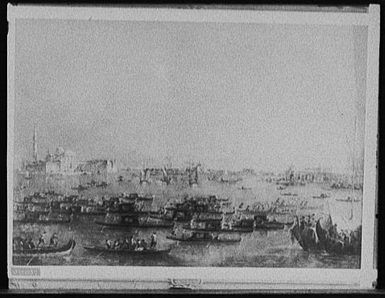 Procesión de góndolas — Desposorio de Venecia con el Adriático — Detroit Publishing Co.