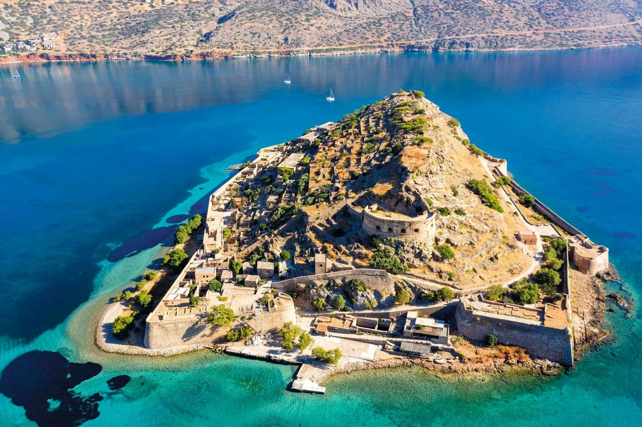 Fortaleza de la isla de Spinalonga (Creta) — Fotografía contemporánea
