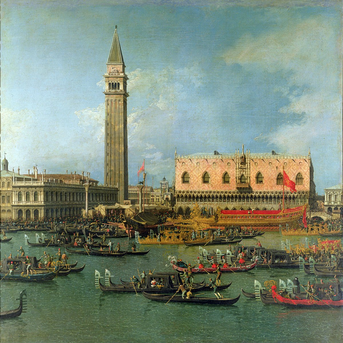 El Bucintoro regresa al Molo (Holkham Hall) — Canaletto