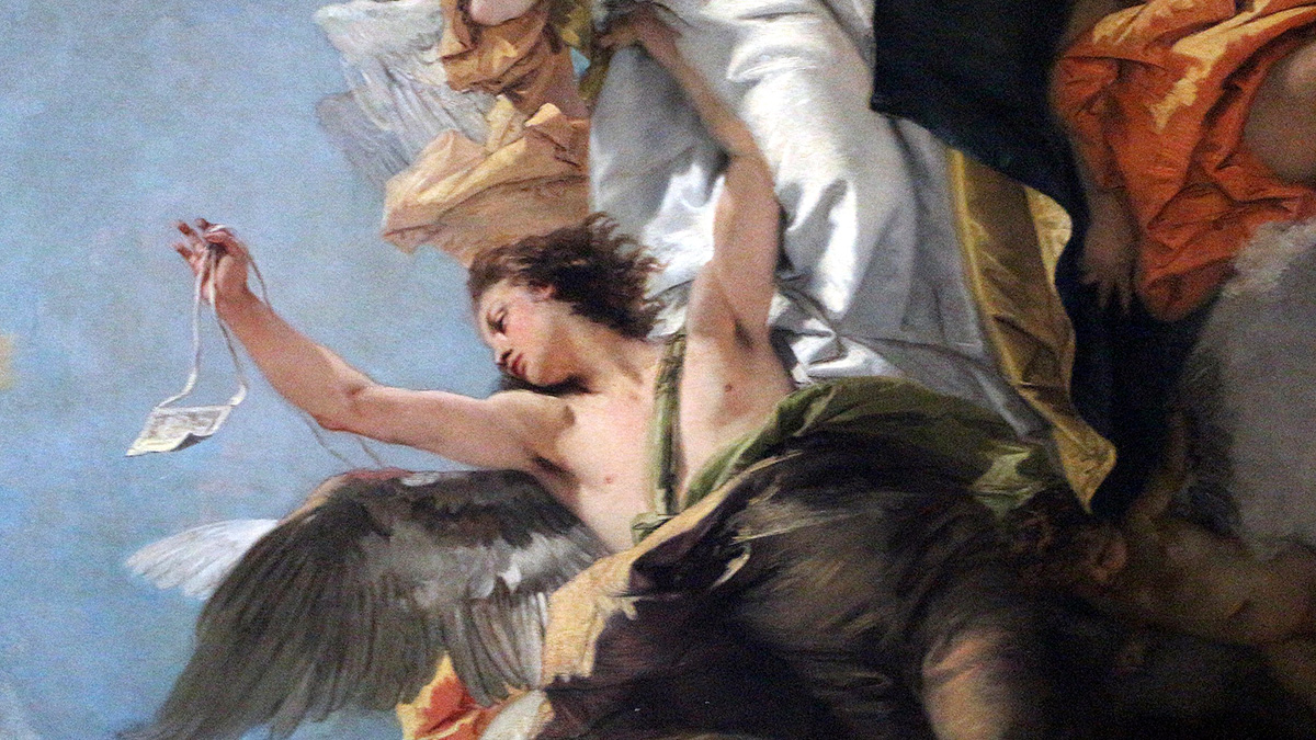 La Virgen entrega el escapulario a San Simón Stock — Giambattista Tiepolo