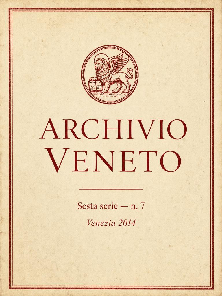 Portada de Archivio Veneto — Sesta serie, n. 7 (2014)